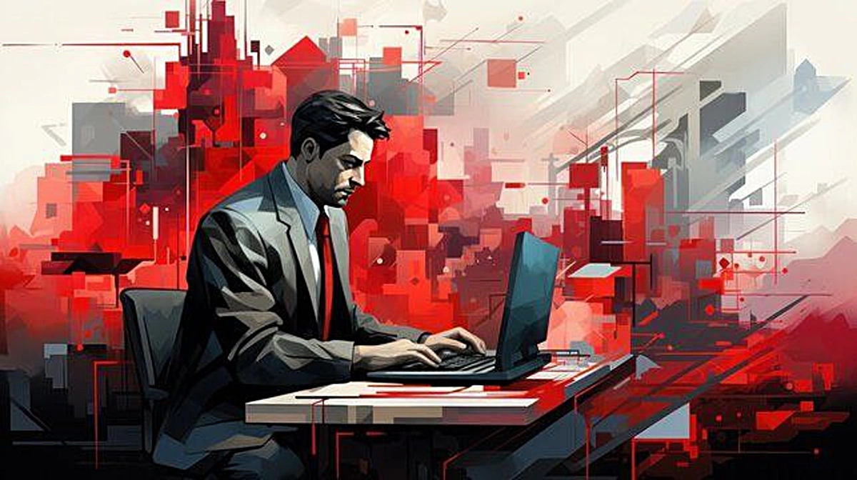Man Working on Website Construction